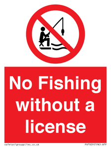 No Fishing without a license